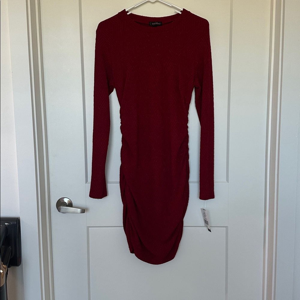 Kohl's Vibrant Red Long Sleeve Dress